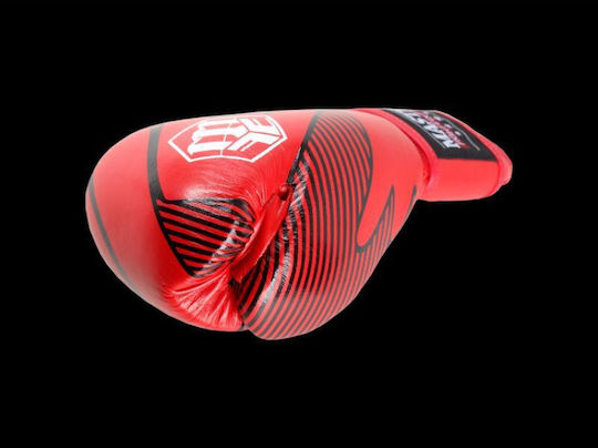 Boxhandschuhe Leder für Kampf Rot