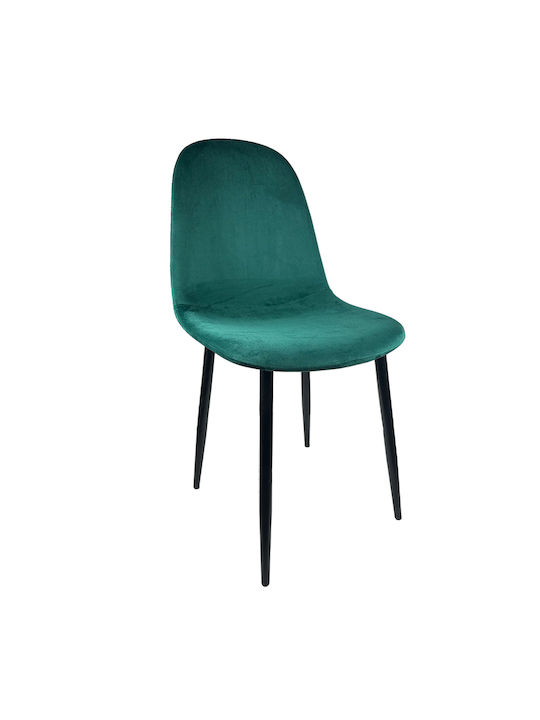 Toukan Dining Room Velvet Chair Cypress/Black 53x44x86cm