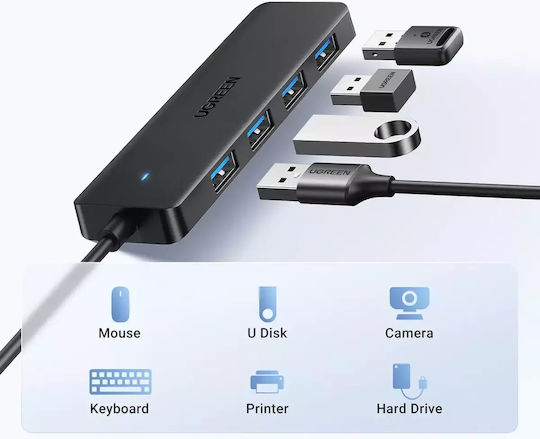 Ugreen Cm219 Hub 4 Porturi USB 2.0 cu Conectare USB-A