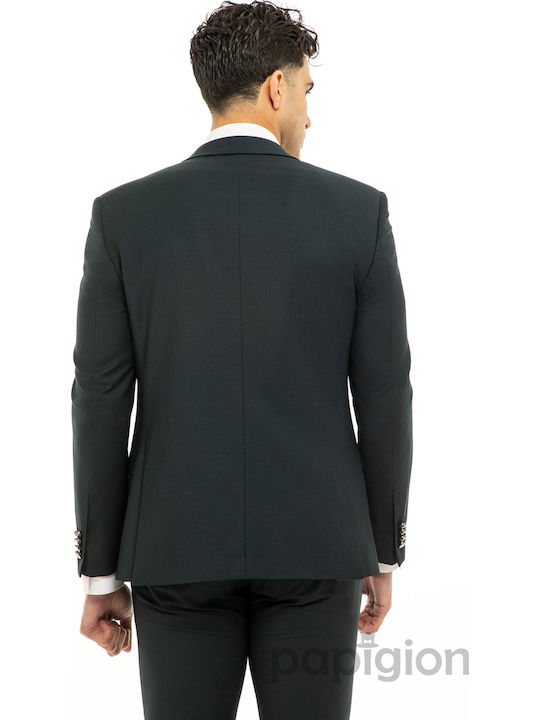 Men's Winter Suit with Vest Green