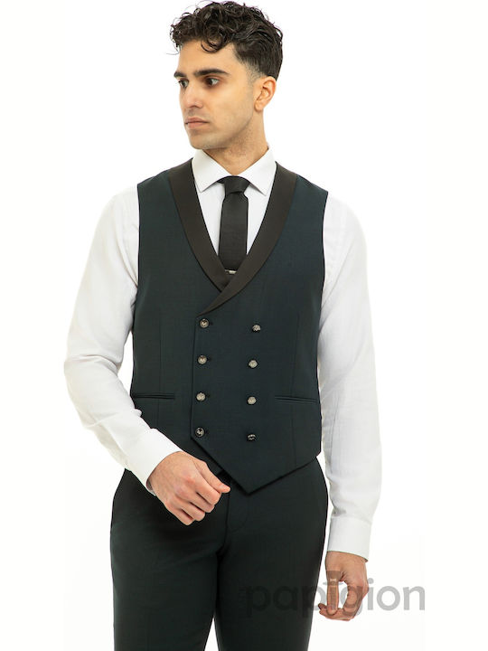 Men's Winter Suit with Vest Green