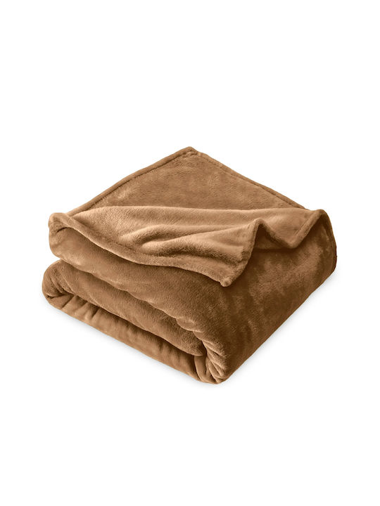 My Home Luxury Κουβέρτα Fleece Υπέρδιπλη 220x240εκ. Μπεζ PB-14