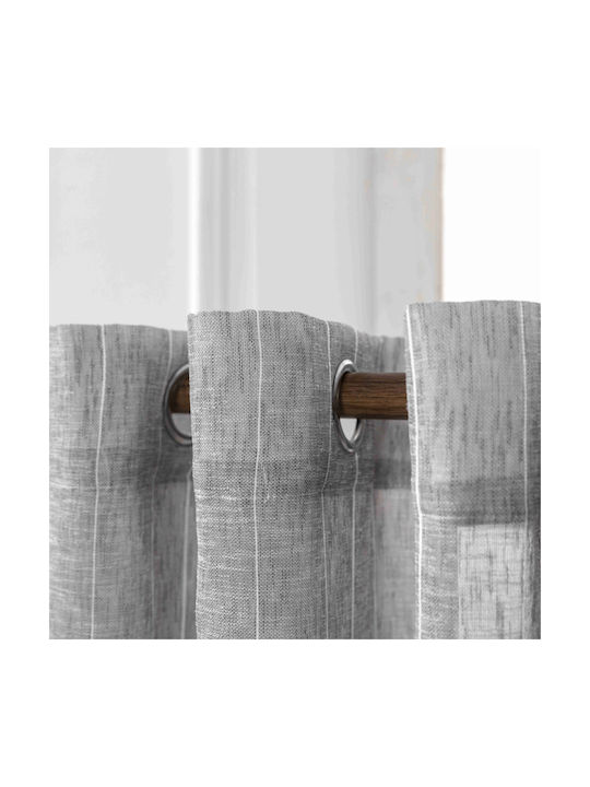 My Home Luxury Perdea Cu Capse Gri 270x290cm