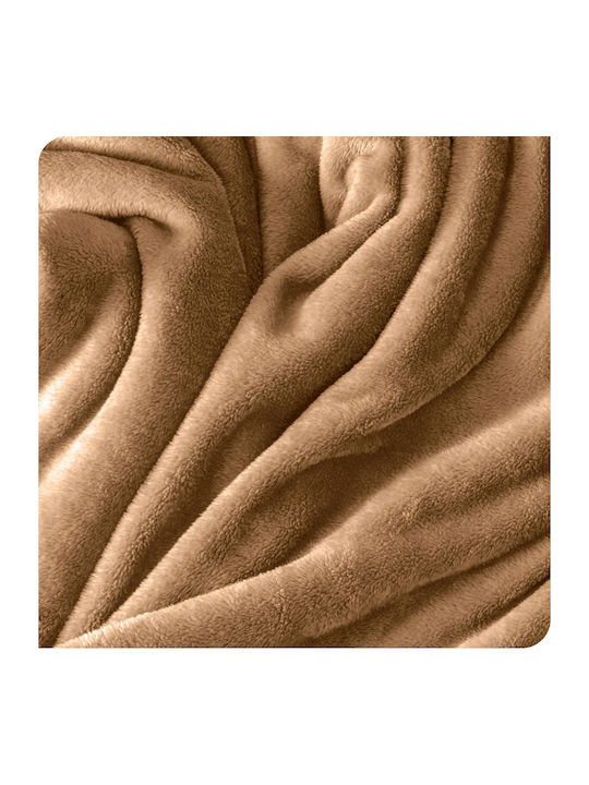 My Home Luxury Κουβέρτα Fleece Υπέρδιπλη 220x240εκ. Μπεζ PB-14