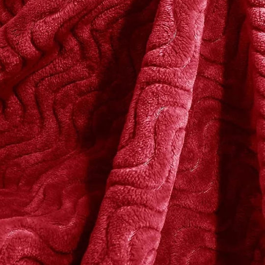 My Home Luxury Κουβέρτα Fleece Υπέρδιπλη 220x240εκ. Κόκκινη