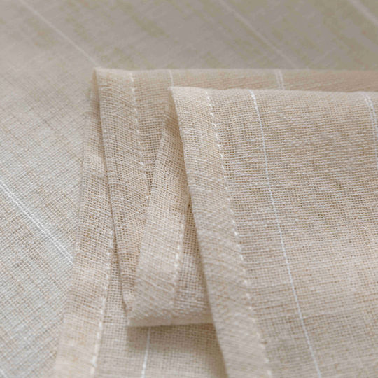 My Home Luxury Curtain With Pencil Pleat Lucktora Beige 270x290cm