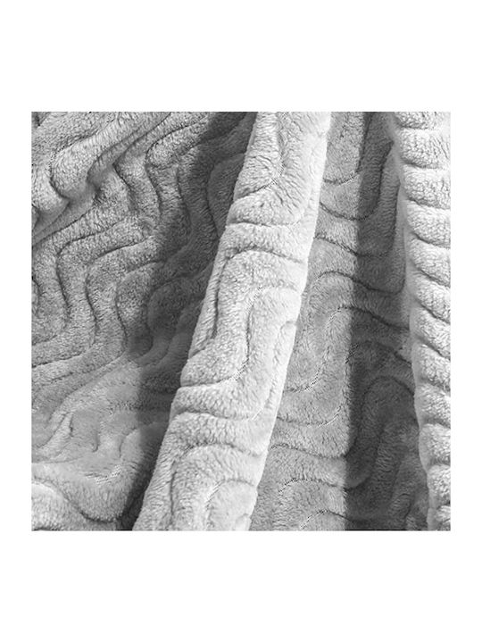 My Home Luxury Κουβέρτα Fleece Υπέρδιπλη 220x240εκ. Ανοιχτό Γκρι BL220-11
