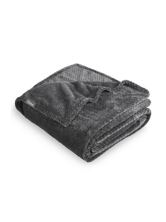 My Home Luxury Pătură Fleece Single 160x220 cm Gri Închis
