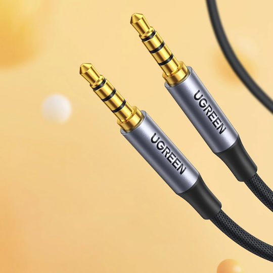 Ugreen TRRS 3.5mm Male - 3.5mm Male Audio Cable Black 1m with Gold Plated Terminals 10648