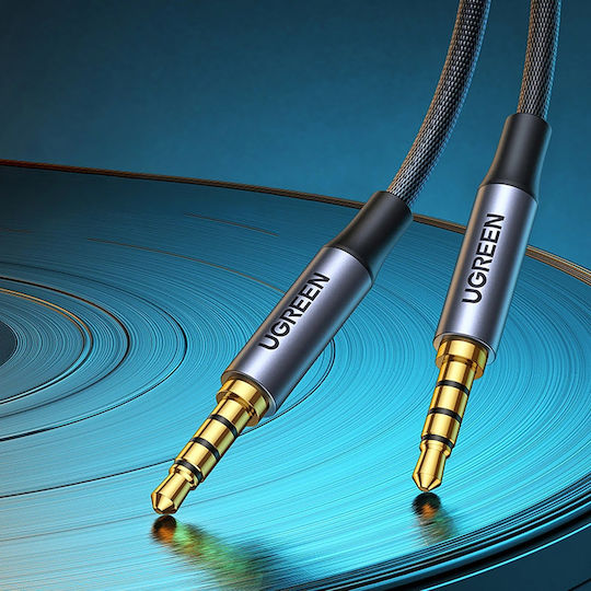 Ugreen TRRS 3.5mm Male - 3.5mm Male Audio Cable Black 1m with Gold Plated Terminals 10648