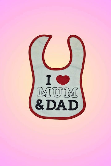 Buude Bib Fabric with Hoop & Loop Fastener Pink
