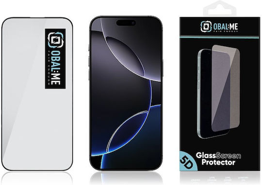 Obal:Me 5D Gehärtetes Glas Schwarz (iPhone 17 Pro Max / iPhone 17 Pro / iPhone 16 Pro Max)