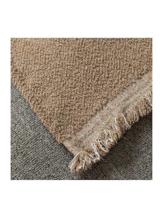 My Home Luxury Cavo Armchair Throw Jacquard 180x180cm Brown