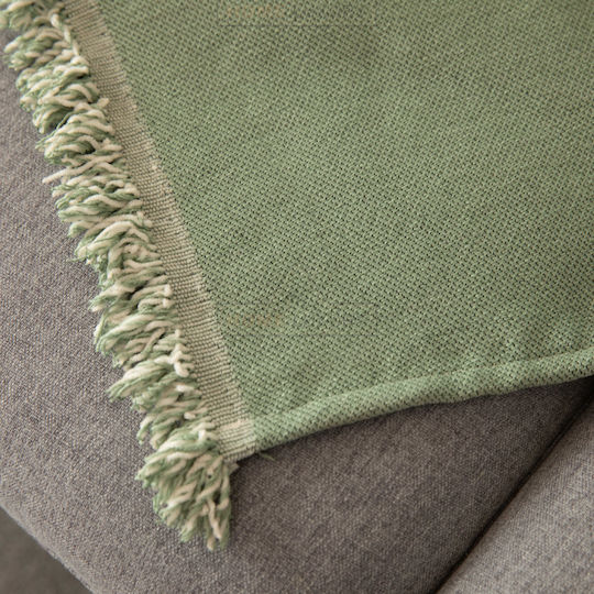 My Home Luxury Calobra Three-Seater Sofa Throw Jacquard 180x280cm Green