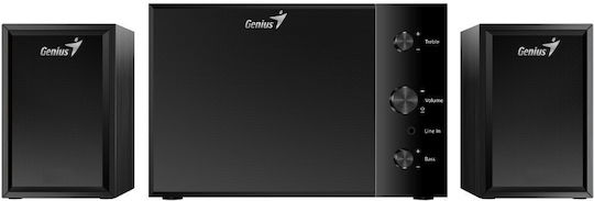Genius SW-2.1 350 Ηχεία Υπολογιστή 2.1 με Ισχύ 15W Μαύρα