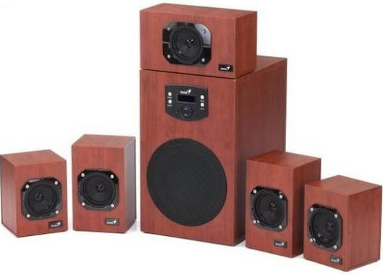 Genius SW-HF5.1 4600 V2 Ηχεία Υπολογιστή 5.1 με Ισχύ 120W Καφέ