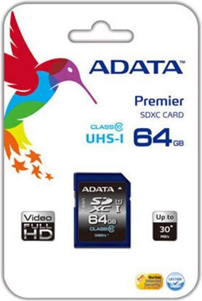 Adata Premier SDXC 64GB U1 UHS-I 30MB/s