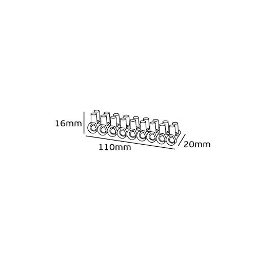 VK Lighting Κλέμα Σειράς 9 θέσεων (41130-002645) 1τμχ