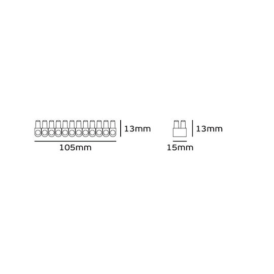 VK Lighting Κλέμα Σειράς 12 θέσεων (41128-009639) 1τμχ