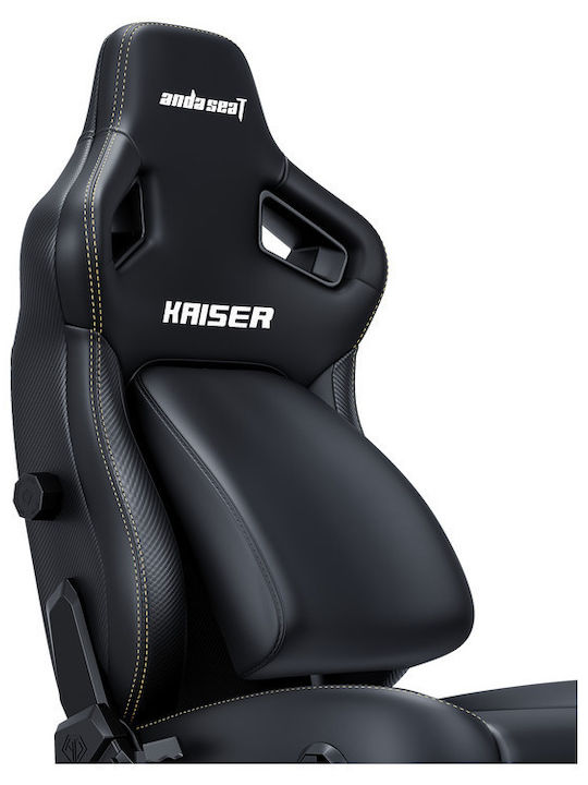 Anda Seat Kaiser 4 L Καρέκλα Gaming Δερματίνης με Ρυθμιζόμενα Μπράτσα Μαύρη