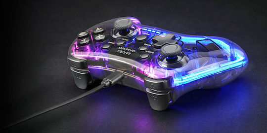 Mars Gaming MGP-C Verkabelt Gamepad für PC / PS3 / Schalter Transparent