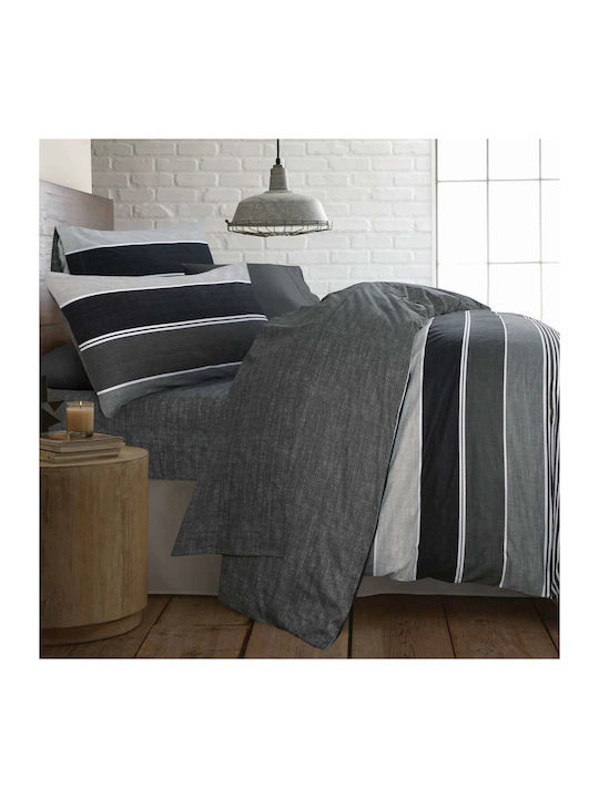 Espree Sheet Sets King Size with Elastic 180x200+35cm. Grego Grey 4pcs