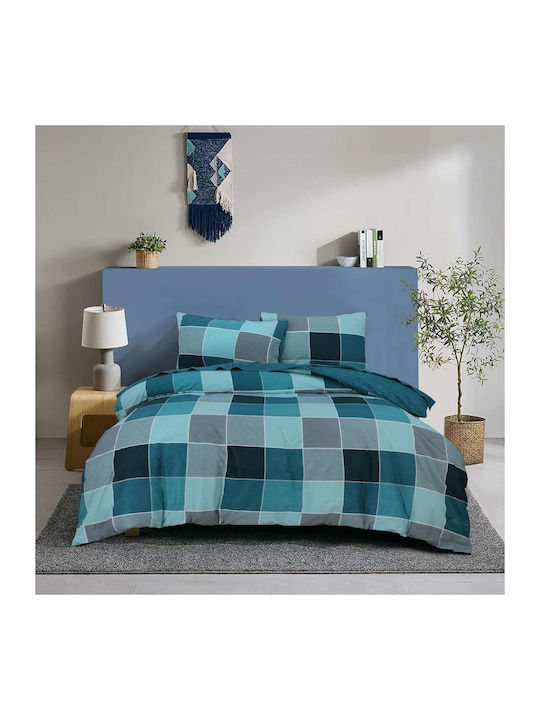 Espree Set Cearșafuri cu Elastic 160x200+35cm. Naty Albastru 4buc