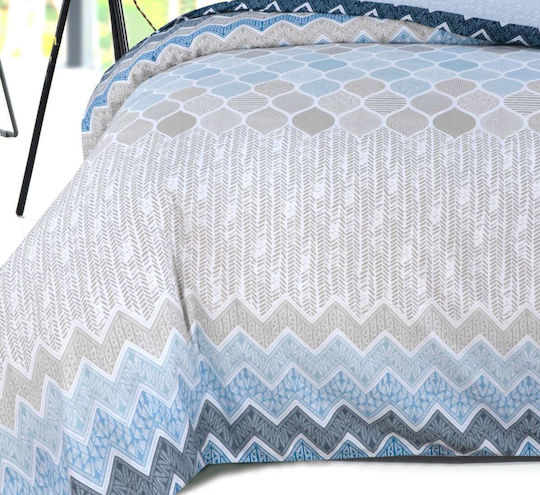 Espree Sheet Sets King Size 280x270cm. Geo Blue 4pcs