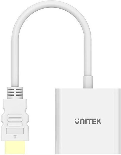 Unitek Hdmi To Vga Adapter Full Hd 60hz White Male Female