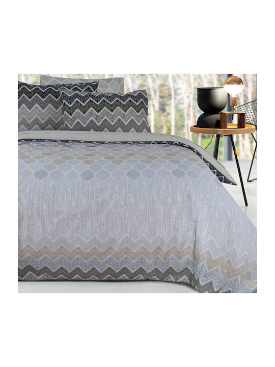 Espree Bettbezug-Set Baumwolle Einzelbett mit Kissenbezug 160x240 Kiris Beige