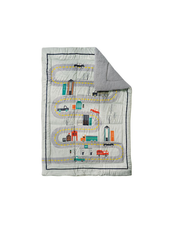 Das Home Παιδικό Κουβερτοπάπλωμα Μονό με Γέμιση Hollowfiber Grey 160x220εκ.