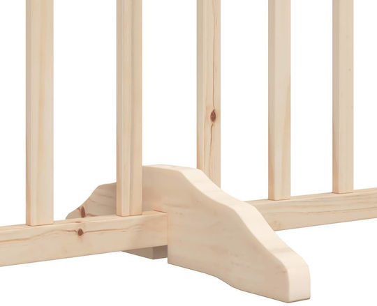 Faltbare Hundegitter-Trennwand 10 Paneele 800cm Pappelholz Braun 80 X 90 X 2 Cm