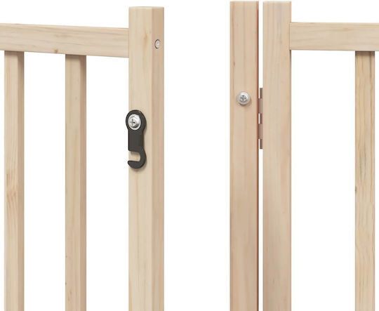 Faltbare Hundegitter-Trennwand 10 Paneele 800cm Pappelholz Braun 80 X 90 X 2 Cm