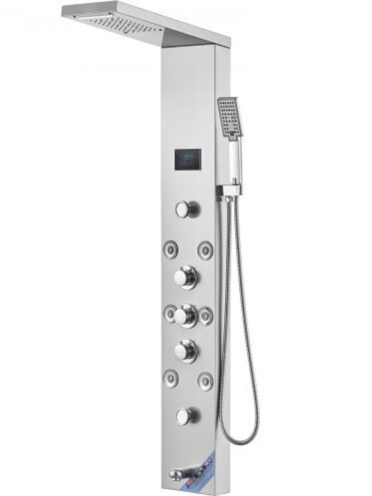 Vevor Hydro-Massage-Säule 134.5cm Silber