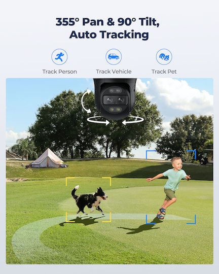 Reolink TrackMix Series IP Камера за наблюдение 4K Водоустойчива с Двупосочна Комуникация и Обектив 2.8мм