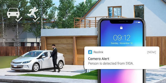 Reolink W320 IP Κάμερα Παρακολούθησης Wi-Fi Full HD+ 5MP Αδιάβροχη με Μικρόφωνο και Φακό 4mm
