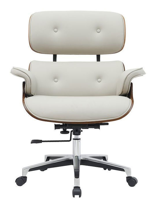 Pakketo Kobane Executive Office Chair with Fixed Arms Beige 332-000014