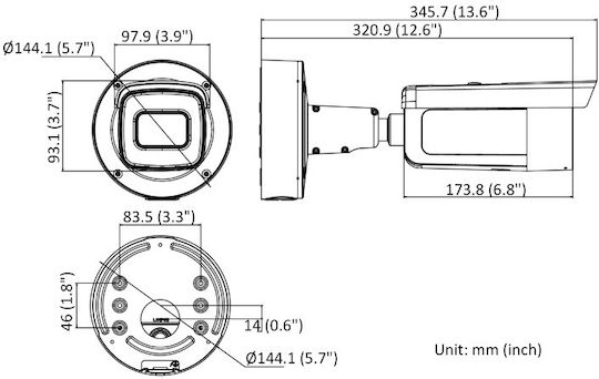 Hikvision DS-2CD2747G2-LZS(C) IP Cameră de Supraveghere Full HD+ 3MP Rezistentă la apă cu Lentilă 3.6-9mm