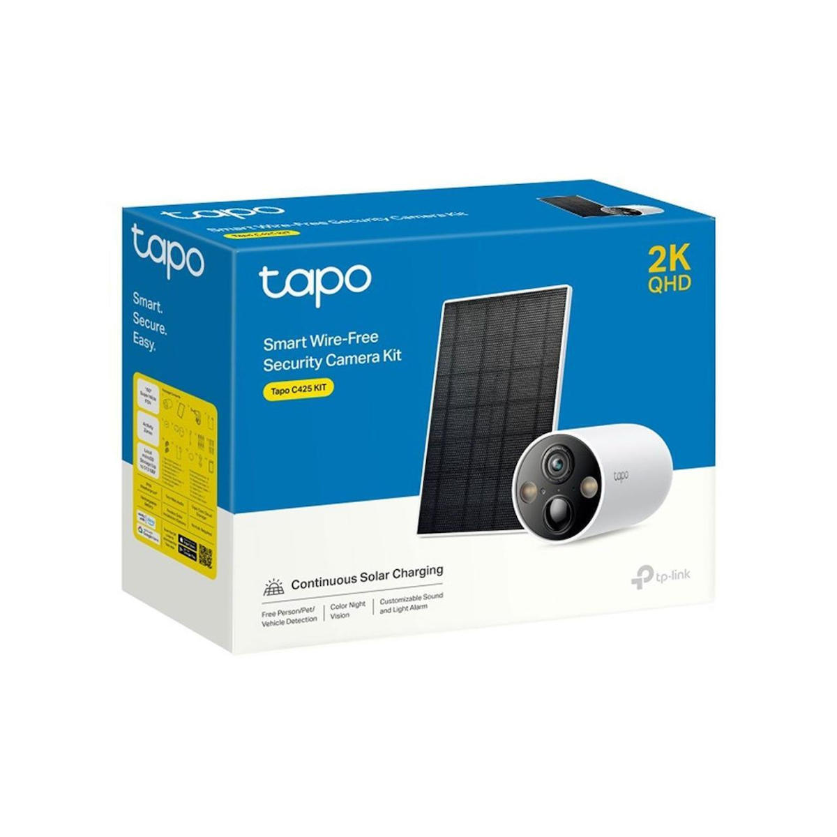 TP-LINK Tapo C425 KIT v1.2 IP Κάμερα Παρακολούθησης Wi-Fi Full HD+ 4MP Αδιάβροχη Μπαταρίας με Αμφίδρομη Επικοινωνία
