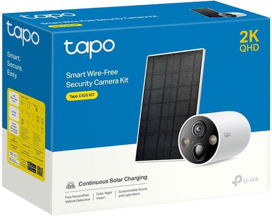 TP-LINK Tapo C425 KIT v1.2 IP Камера за наблюдение Wi-Fi Full HD+ 4MP Водоустойчива с Двупосочна Комуникация