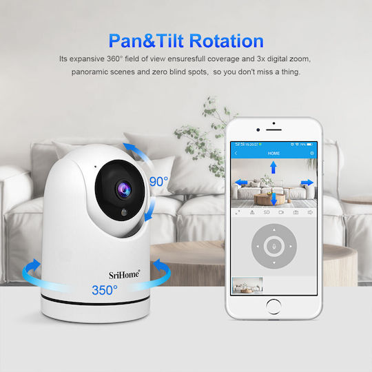 Sricam SH042 IP Κάμερα Παρακολούθησης Wi-Fi Full HD 1080p με Αμφίδρομη Επικοινωνία και Φακό 4mm