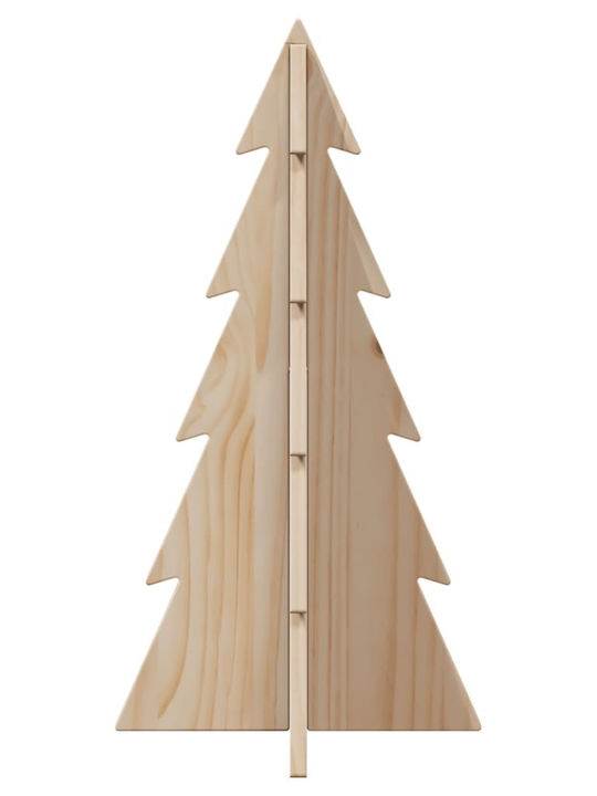 Vidaxl Christmas Tree Wooden Decoration 59.5 cm Solid Pine