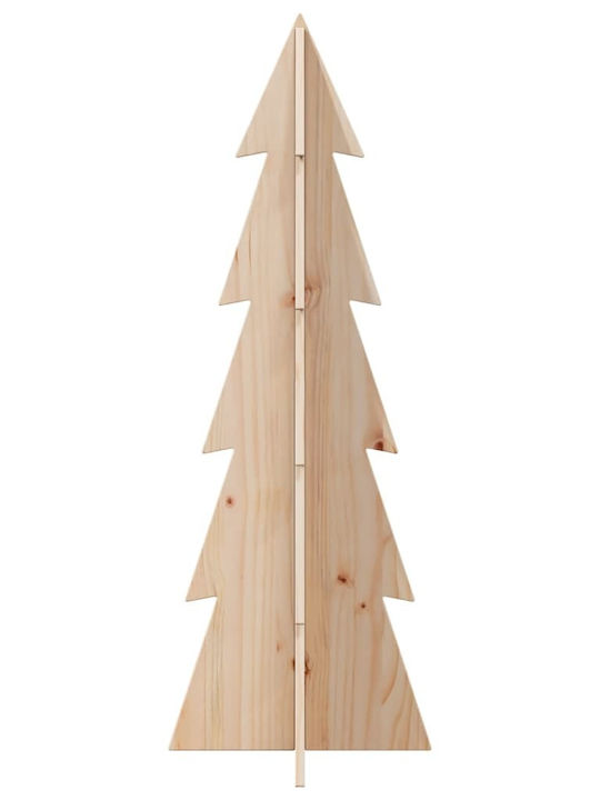 Christmas Tree Wooden Decoration 112 cm Solid Pine 858171 Brown