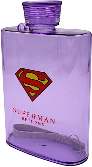 Kids Water Bottle Batman Plastic with Screw Cap Non Spill Superman 430ml