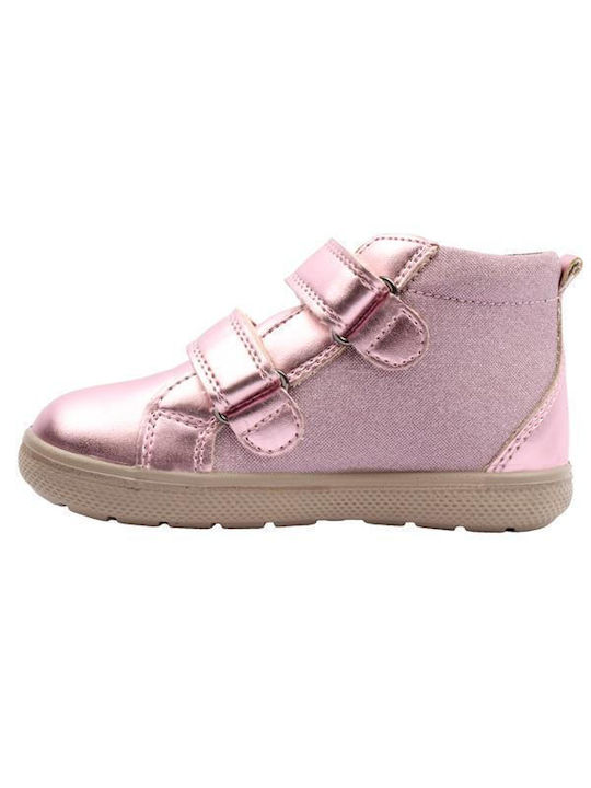 Primigi Kids Leather Anatomic Boots with Zipper Pink