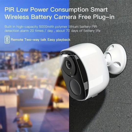 080036 IP Surveillance Camera Wi-Fi Full HD+ 3MP Waterproof Battery with Two-Way Communication