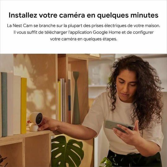 Google Nest Cam (outdoor or indoor, battery) IP Cameră de Supraveghere Wi-Fi Full HD 1080p Rezistentă la apă Pe baterii cu Comunicare Bidirecțională
