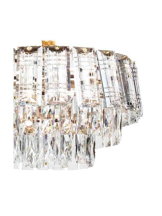 Keskor Chandelier with Crystals 6xE14 Gold 40cm 518160