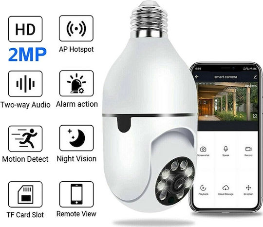 Jortan Jortan IP Surveillance Camera Wi-Fi Full HD 1080p Waterproof with Two-Way Communication and 3.6mm Lens Suitable for England Plug Type