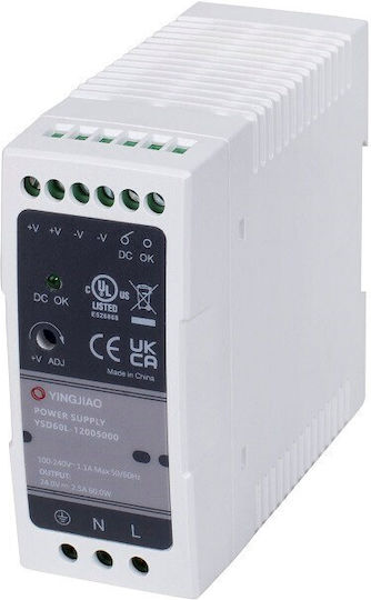 DIN Rail Power Supply 3.33A/12V/40W